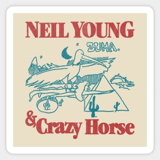 classic 70s  neil young & crazy horse fanmade Sticker